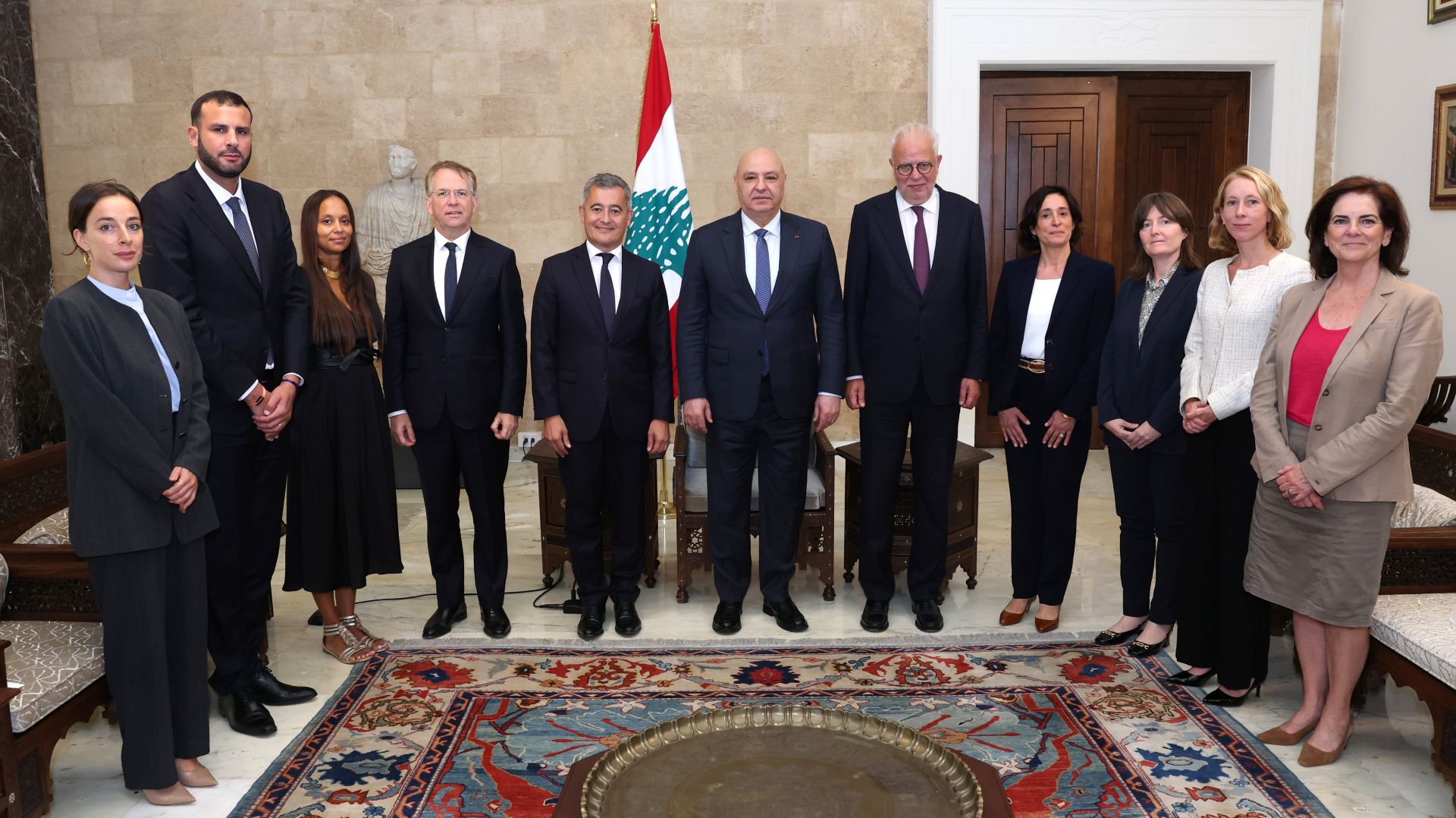 عون مستقبلًا وزير العدل الفرنسي بحضور نصار: جرائم إسرائيل تستهدف مسار اتفاق الإطار.. ودارمانان يُشيد بإلغاء الإعدام